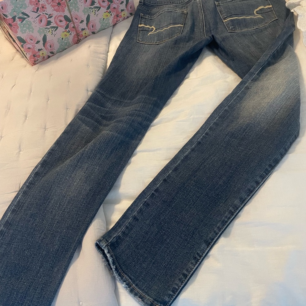 Size 6 regular 99%cotton 1% elastane/pockets front and back ,front zipper